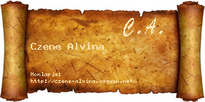 Czene Alvina névjegykártya